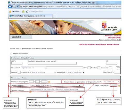 modelo 046 castilla y león