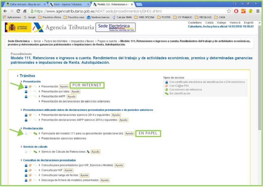 modelo 111 aeat contabilidad