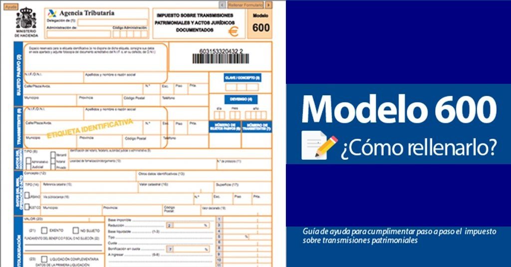 modelo 600 cómo rellenar